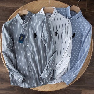 Ralph Lauren Shirt Vertical Stripe Long Sleeve Button-Down Shirt