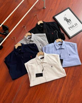 Ralph Lauren Shirt Classic Oxford Cotton Short Sleeve Casual Shirt