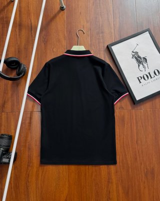 Ralph Lauren Contrast Stripe Cotton Piqué Polo Shirt