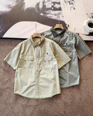 Ralph Lauren Shirt Short Sleeve Double-Pocket Cotton Shirt