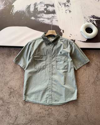 Ralph Lauren Shirt Cotton Utility Pocket Short Sleeve Shirt