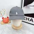 Ralph Lauren Hat Slate Gray White Pony Curved-Brim Baseball Cap
