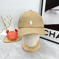 Ralph Lauren Hat Khaki Beige White Pony Six-Panel Baseball Cap