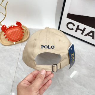 Ralph Lauren Hat Sand Beige Navy Pony Baseball Cap