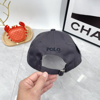 Ralph Lauren Hat Charcoal Gray Tonal Pony Baseball Cap