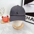 Ralph Lauren Hat Charcoal Gray Tonal Pony Baseball Cap