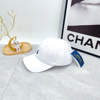 Ralph Lauren Hat White Navy Pony Clean-Crown Baseball Cap