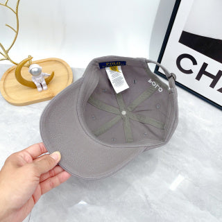 Ralph Lauren Hat Mist Gray White Pony Everyday Baseball Cap