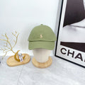 Ralph Lauren Hat Olive Green Light Pony Low-Profile Baseball Cap