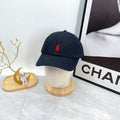 Ralph Lauren Hat Dark Navy Red Pony Rounded-Crown Baseball Cap
