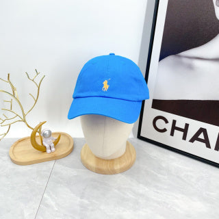 Ralph Lauren Hat Azure Blue Yellow Pony Classic Baseball Cap