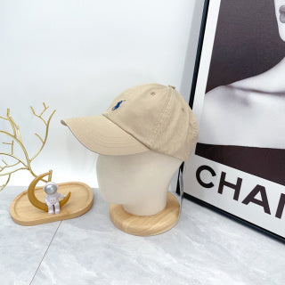 Ralph Lauren Hat Stone Beige Blue Pony Classic Baseball Cap
