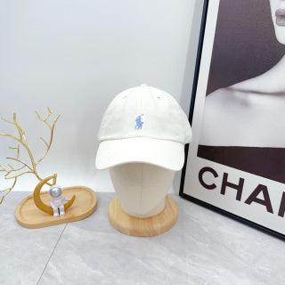 Ralph Lauren Hat Off-White Light Blue Pony Soft-Crown Baseball Cap