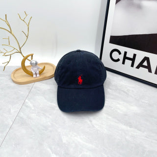 Ralph Lauren Hat Ink Navy Red Pony Soft-Crown Baseball Cap