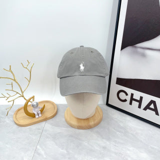 Ralph Lauren Hat Pebble Gray White Pony Soft-Crown Baseball Cap