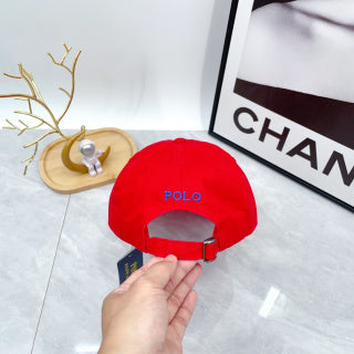 Ralph Lauren Hat Signal Red Blue Pony Low-Profile Baseball Cap