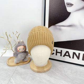 Ralph Lauren Hat Honey Tan Blue Pony Cable Knit Beanie