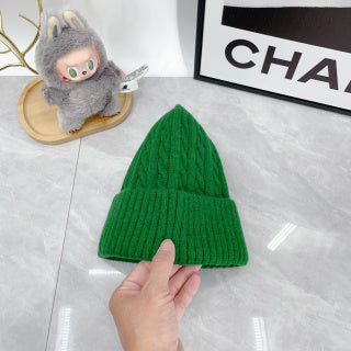 Ralph Lauren Hat Emerald Green Blue Pony Cable Rib Beanie