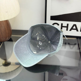 Ralph Lauren Hat Washed Light Gray Baseball Cap with White Pony Embroidery