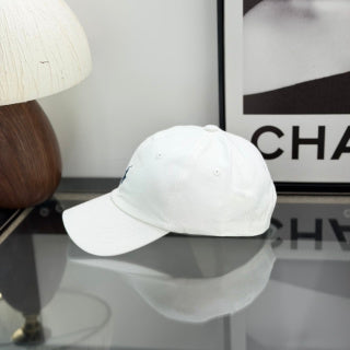 Ralph Lauren Hat White Baseball Cap with Navy Pony Embroidery