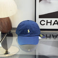Ralph Lauren Hat Royal Blue Baseball Cap with Yellow Pony Embroidery