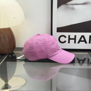 Ralph Lauren Hat Rose Pink Baseball Cap with Light Blue Pony Embroidery