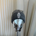Ralph Lauren Hat Charcoal Ribbed Knit Beanie with Monochrome Polo Bear Patch