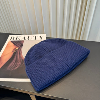 Ralph Lauren Hat Navy Ribbed-Knit Red Pony Beanie