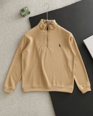 Ralph Lauren Sweatshirt Half-Zip Mock Neck Cotton Pullover