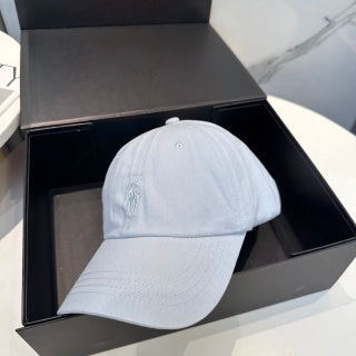Ralph Lauren Hat Ice Blue Tonal Pony Curved Brim Cap