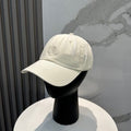 Ralph Lauren Hat Embroidered Ivory Canvas Sun Cap