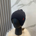 Ralph Lauren Hat Midnight Navy Red Pony Ribbed Knit Beanie