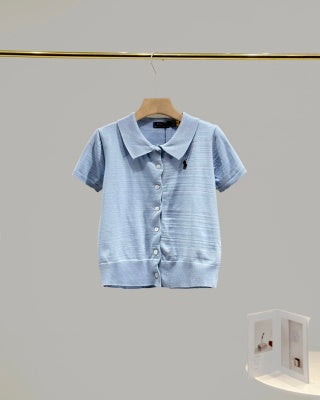 Ralph Lauren Knit Button Front Polo Shirt