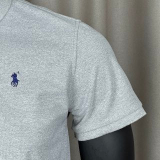 Ralph Lauren Unisex Light Gray Cotton Piqué Pony Polo Shirt