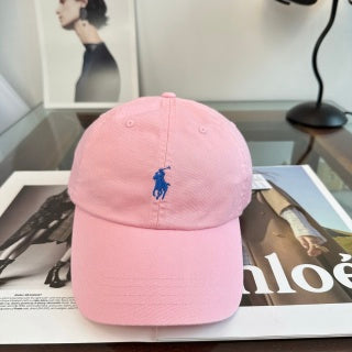 Ralph Lauren Hat Pink Blue Pony Classic Baseball Cap