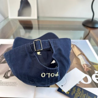Ralph Lauren Hat Deep Navy Yellow Pony Baseball Cap