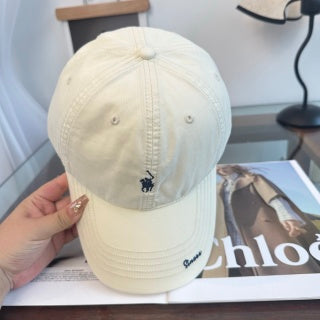 Ralph Lauren Hat Ivory Pony Script-Embroidered Baseball Cap