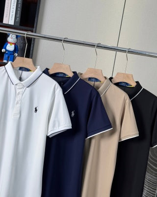 Ralph Lauren Contrast Trim Cotton Polo Shirt