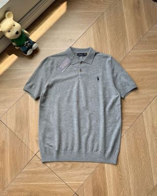 Ralph Lauren Polo Shirt Fine-Gauge Knit Ribbed Hem Polo