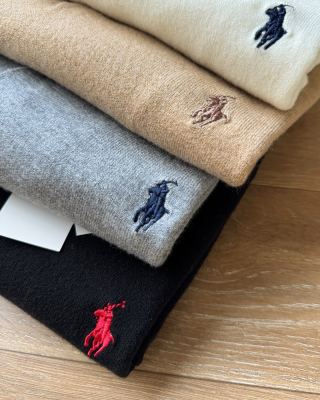 Ralph Lauren Polo Shirt Fine-Gauge Knit Ribbed Hem Polo
