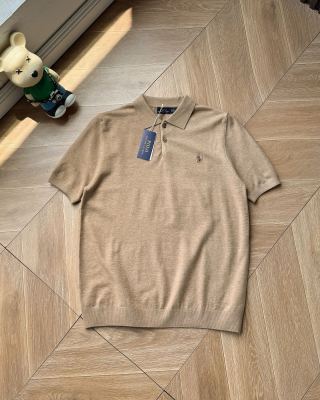 Ralph Lauren Polo Shirt Fine-Gauge Knit Ribbed Hem Polo