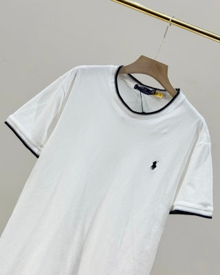 Ralph Lauren T-shirt Contrast Trim Heavyweight Cotton Crewneck Tee