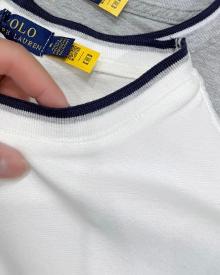 Ralph Lauren T-shirt Contrast Trim Heavyweight Cotton Crewneck Tee